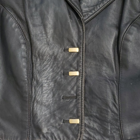Vintage 80s leather vest - Picture 3 of 4